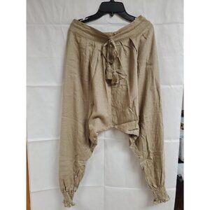 And Andrea AndAndrea Women's Moroccan Pants Pistachio Linen/Rayon Sz.XXS-XS NEW